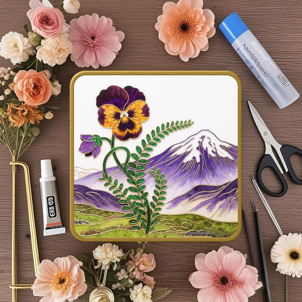 Alpen-Stiefmütterchen - Cloisonné Kit
