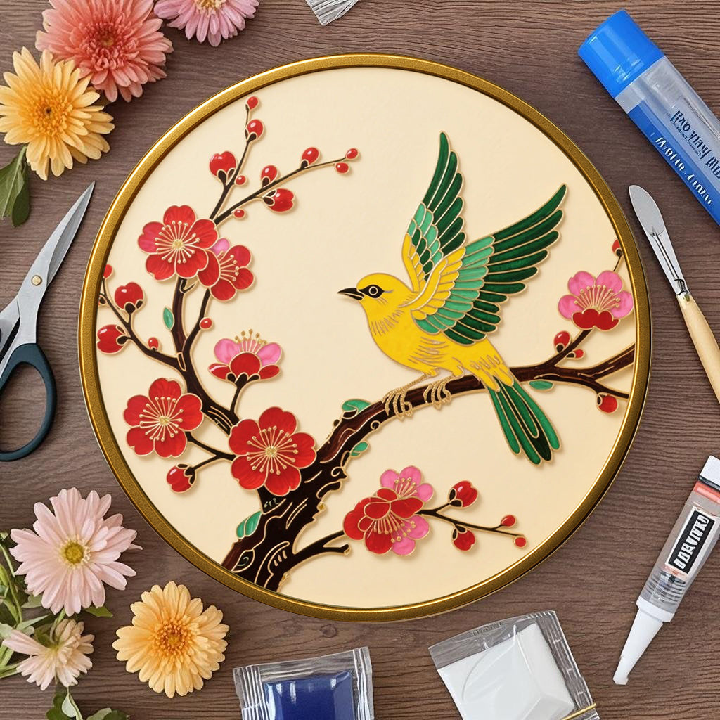 Gelber Vogel – Cloisonné Kit