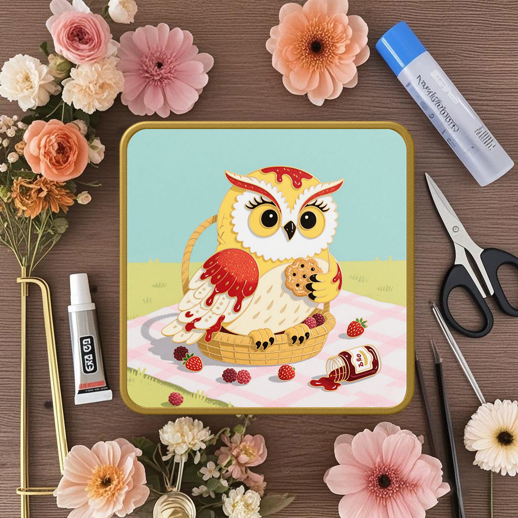 Keksessende Eule – Cloisonné Kit