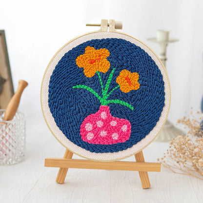 Night Bloom Vase -Punch Needle Kit
