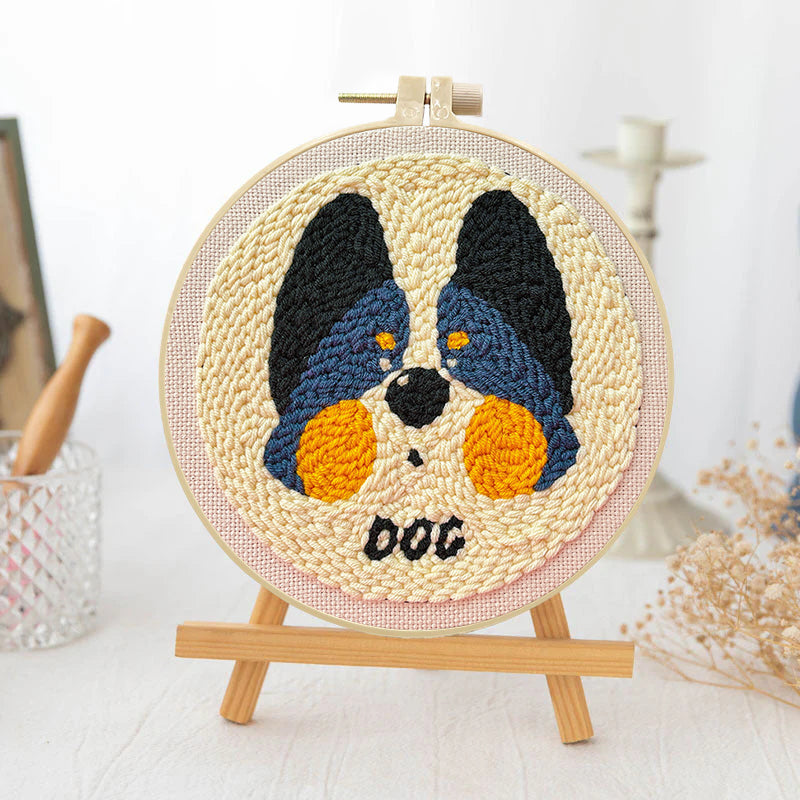 Pit Pup Cheer-Punch Needle Kit
