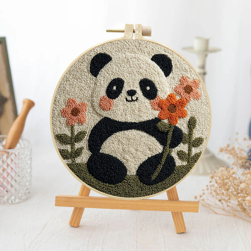 Blossom Panda-Punch Needle Kit