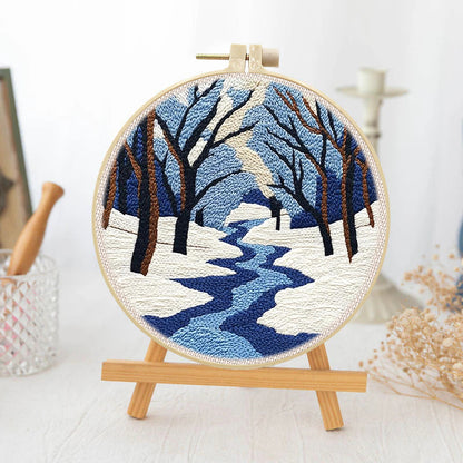 Winter River Path-Punch Needle Kit