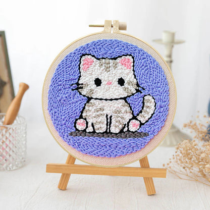 Silver Shorthair-Punch Needle Kit
