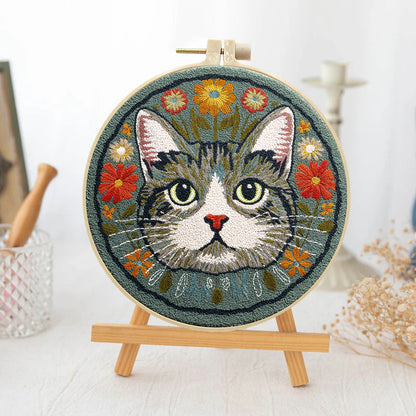 Garden Muse Cat-Punch Needle Kit