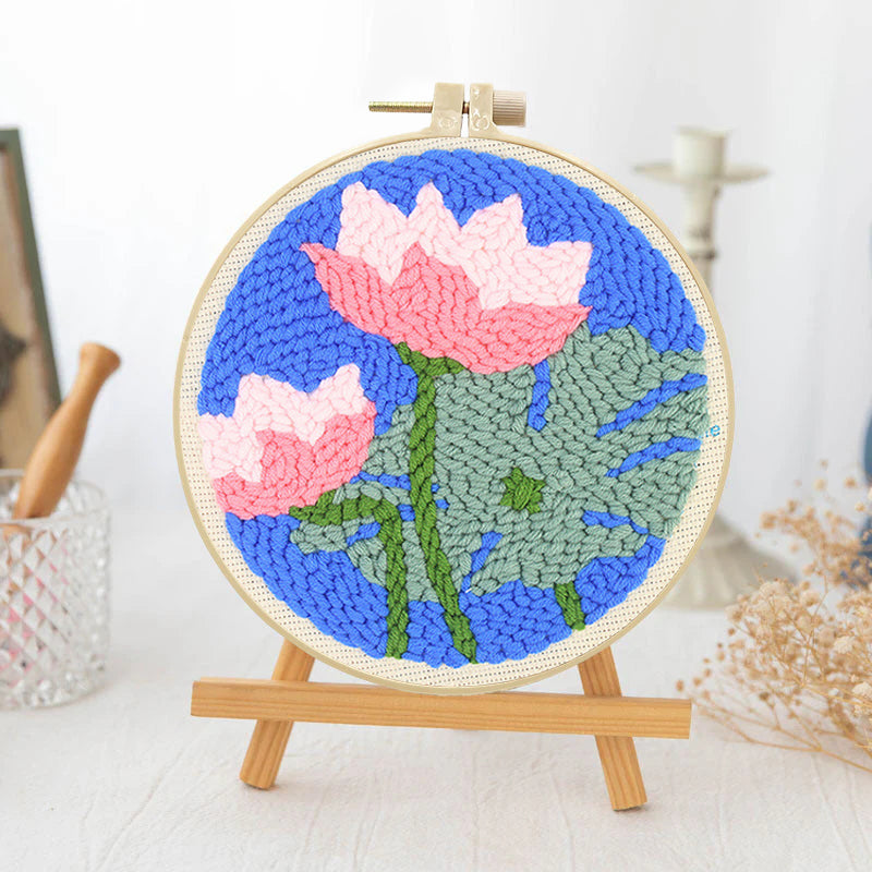 Lotus Grace -Punch Needle Kit