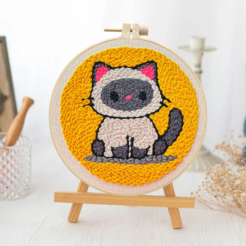 Mocha Siamese-Punch Needle Kit