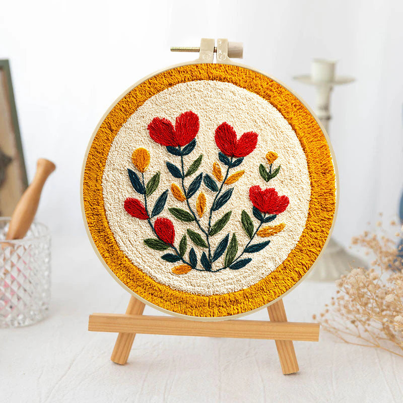 Heart Meadow Wreath-Punch Needle Kit