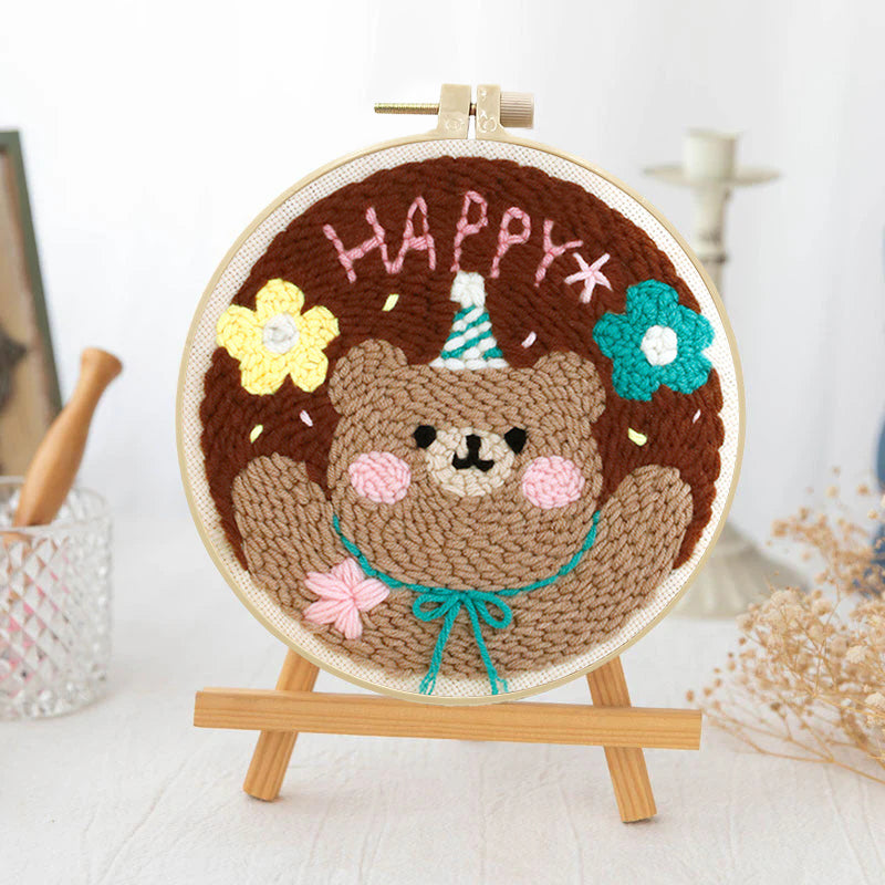 Party Bear-Punch Needle Kit