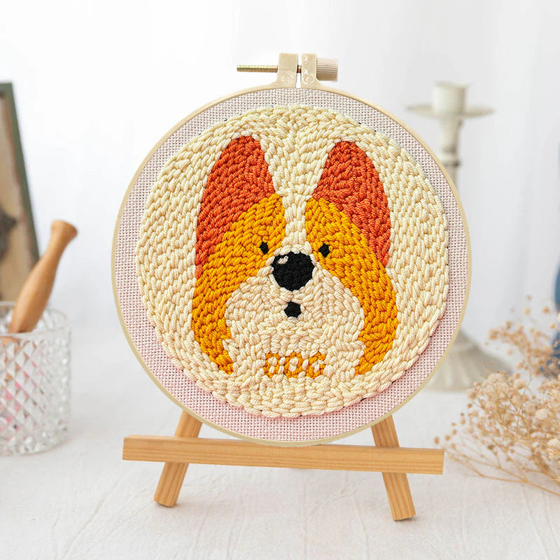 Corgi Joy -Punch Needle Kit