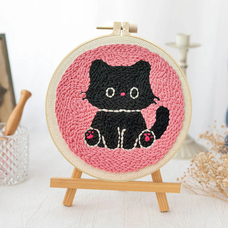 Midnight Meow-Punch Needle Kit