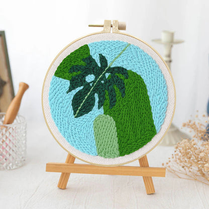 Monstera Curve -Punch Needle Kit
