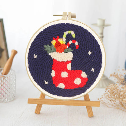 Merry Stocking Magic-Punch Needle Kit