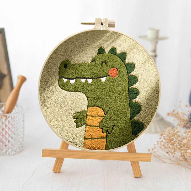 Cheerful Croc-Punch Needle Kit