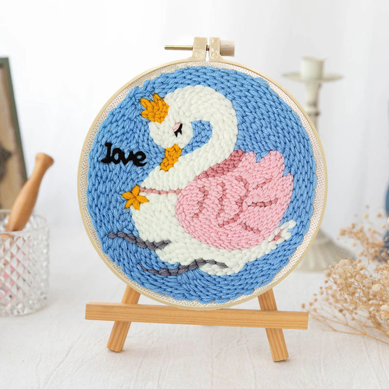 Love Swan-Punch Needle Kit