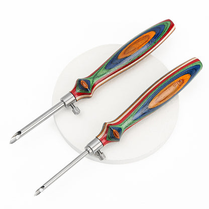 3 Needles Set with Colorful Wooden Handle