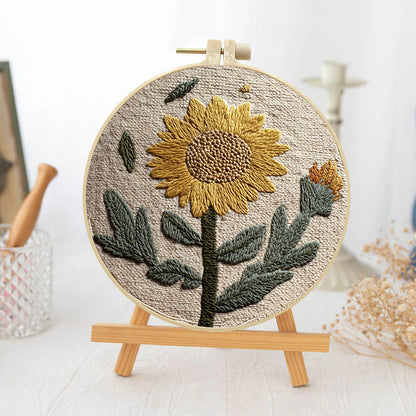 Golden Sunflower-Punch Needle Kit