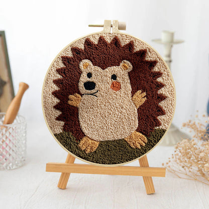 Woodland Hedgehog-Punch Needle Kit