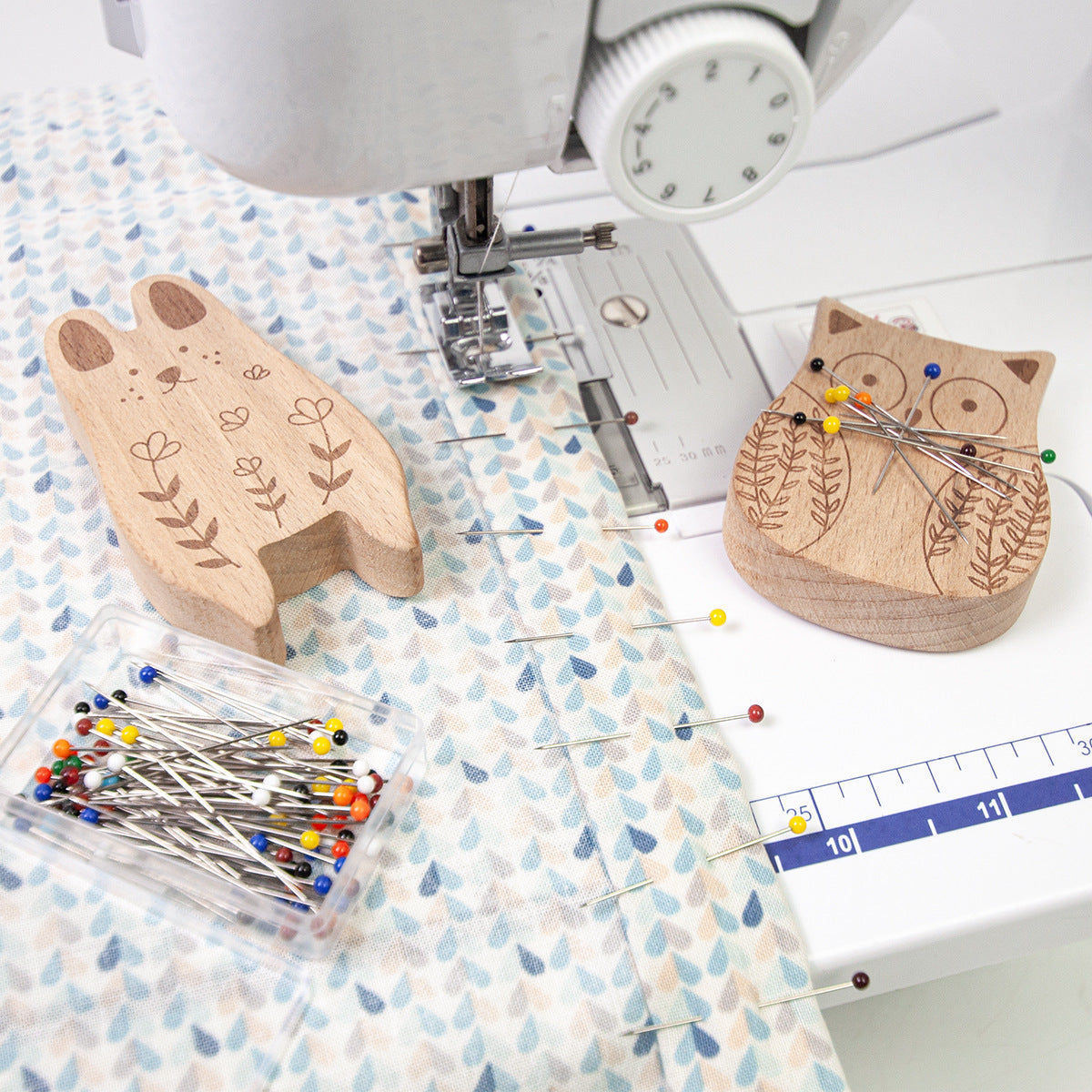 [Embroidery] Wooden Magnetic Needle Minder