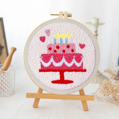 Make-a-Wish Cake Hoop-Punch Needle Kit