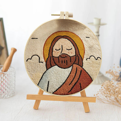 Serene Halo Jesus-Punch Needle Kit