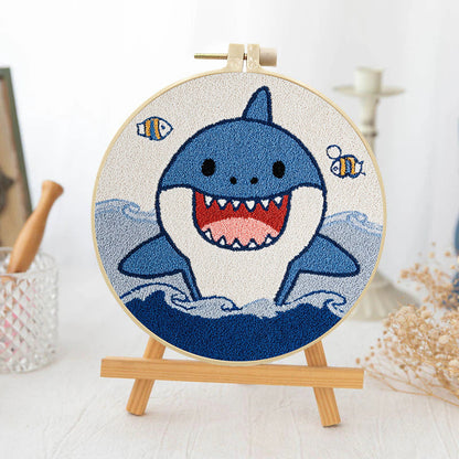 Happy Shark-Punch Needle Kit