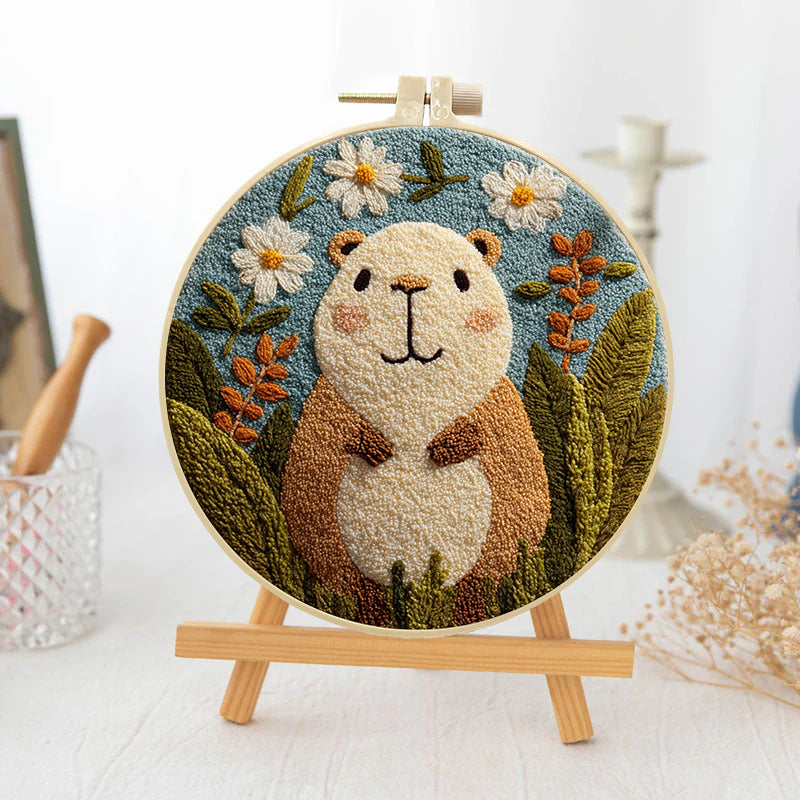 Meadow Groundhog -Punch Needle Kit