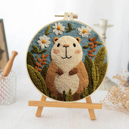 Meadow Groundhog -Punch Needle Kit
