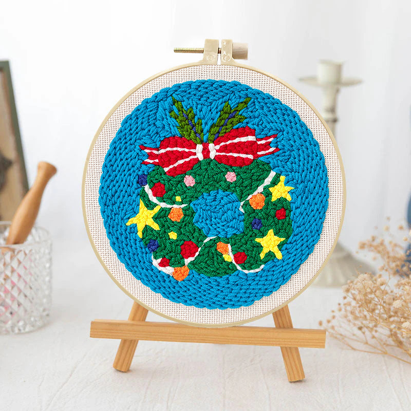 Joy Wreath-Punch Needle Kit