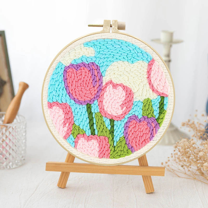Golden Blossom -Punch Needle Kit