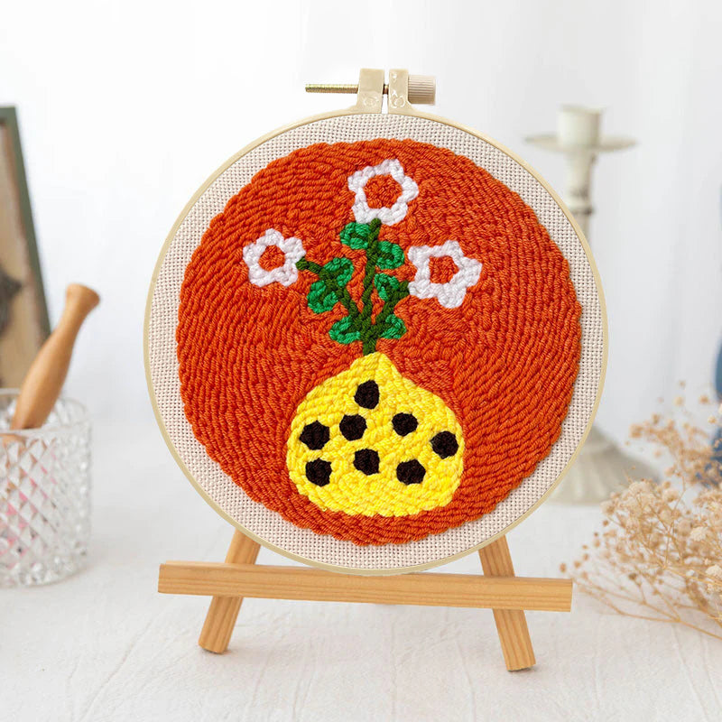Sunburst Vase -Punch Needle Kit