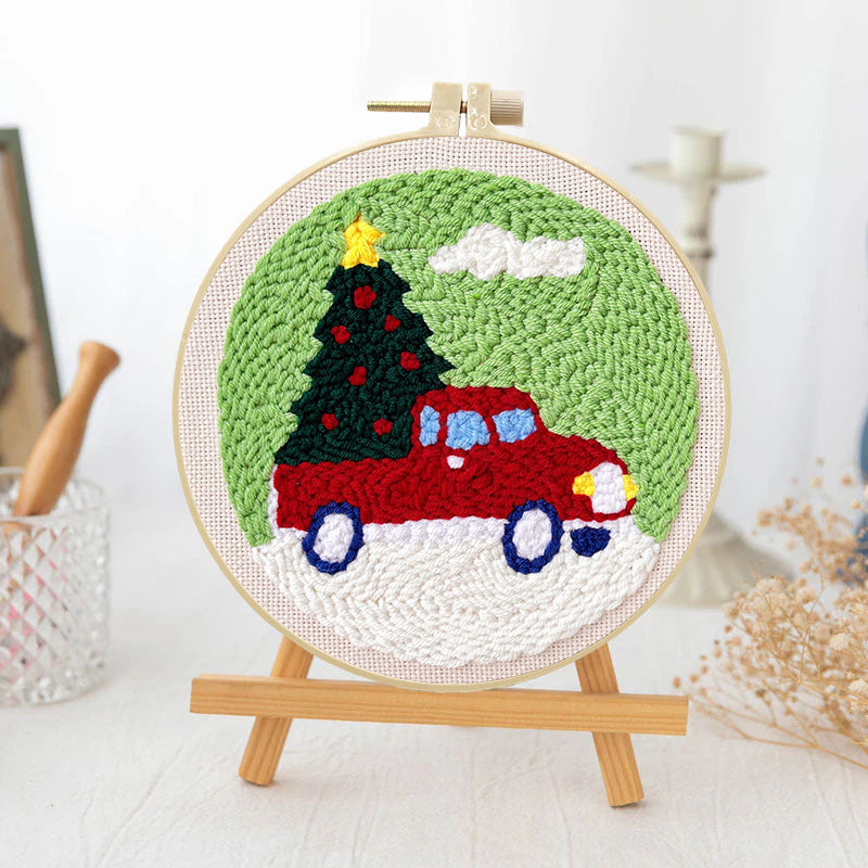 Holiday Haul Truck-Punch Needle Kit