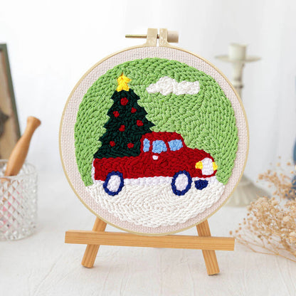 Holiday Haul Truck-Punch Needle Kit