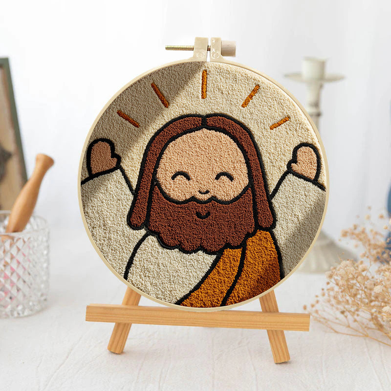 Joyful Blessing Jesus-Punch Needle Kit
