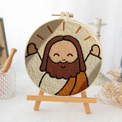 Joyful Blessing Jesus-Punch Needle Kit