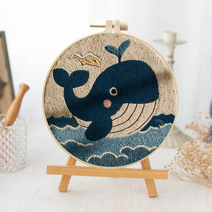 Joyful Whale-Punch Needle Kit