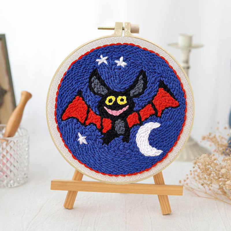 Moonlit Bat -Punch Needle Kit