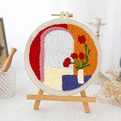 Sunlit Arch Vase -Punch Needle Kit