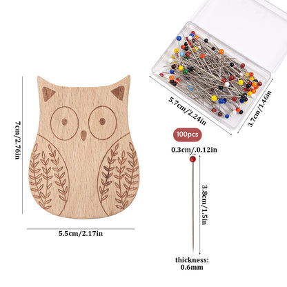 [Embroidery] Wooden Magnetic Needle Minder