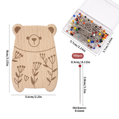 [Embroidery] Wooden Magnetic Needle Minder