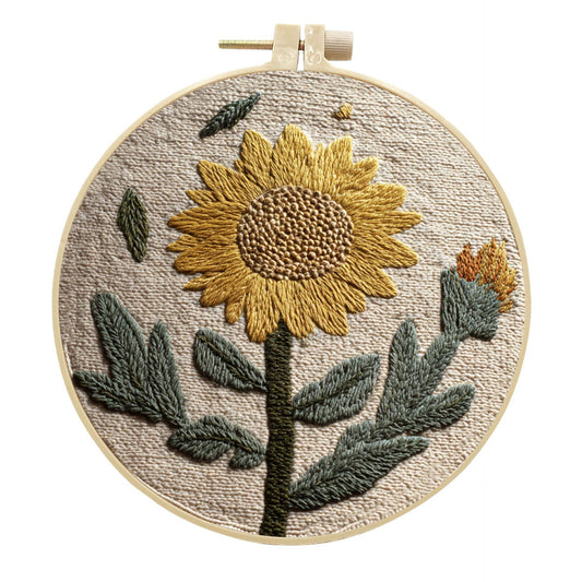 Golden Sunflower-Punch Needle Kit
