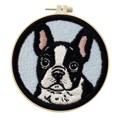 Moonlit Frenchie -Punch Needle Kit