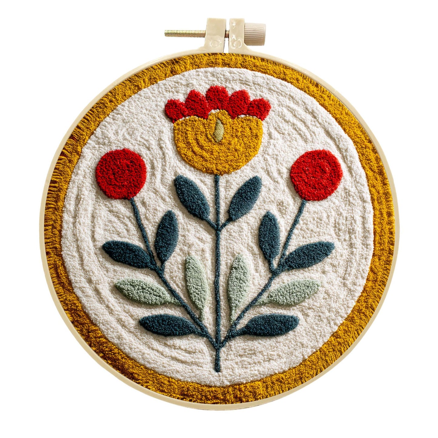 Folk Bloom Medallion-Punch Needle Kit