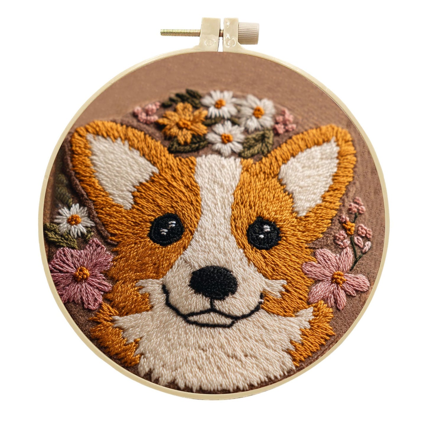 Blooming Corgi-Punch Needle Kit
