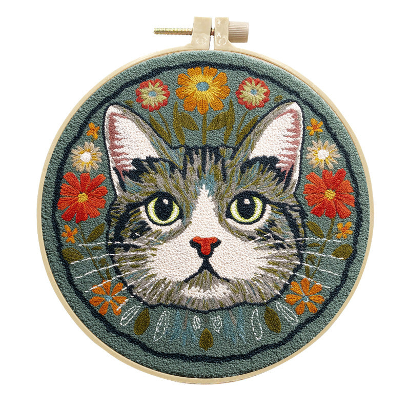 Garden Muse Cat-Punch Needle Kit