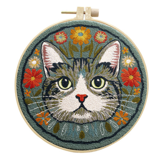 Garden Muse Cat-Punch Needle Kit