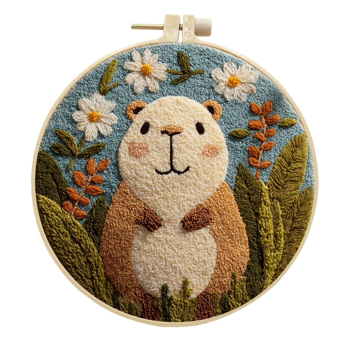 Meadow Groundhog -Punch Needle Kit