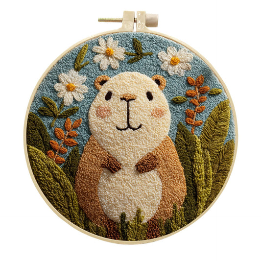Meadow Groundhog -Punch Needle Kit