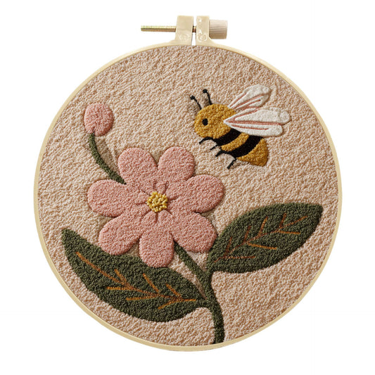 Bee & Blossom-Punch Needle Kit