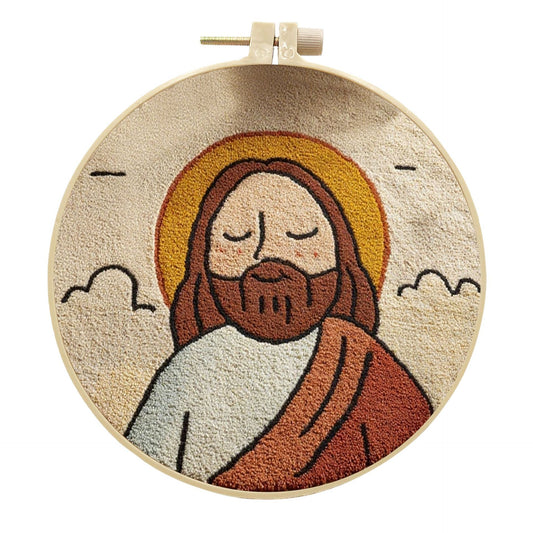 Serene Halo Jesus-Punch Needle Kit